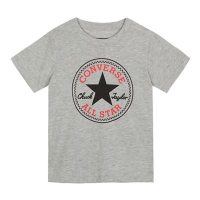 Converse Boys' grey logo print t-shirt